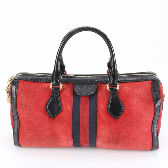 Gucci Ophidia GG 524532 Leather Handbag Mini Boston Sherry Line Red Brand Wom... - Picture 3 of 9